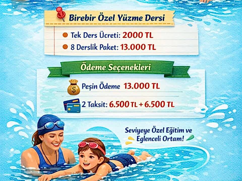 beylildüzü çocuk ve yetişkin özel yizme dersi