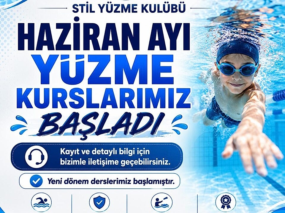 Stil Yüzme Kulübü’nde Haziran ayı yüzme kursu kayıtları başladı. Çocuk ve yetişkin gruplarımız için kontenjan bilgisi ve kayıt detayları hakkında bizimle iletişime geçebilirsiniz.